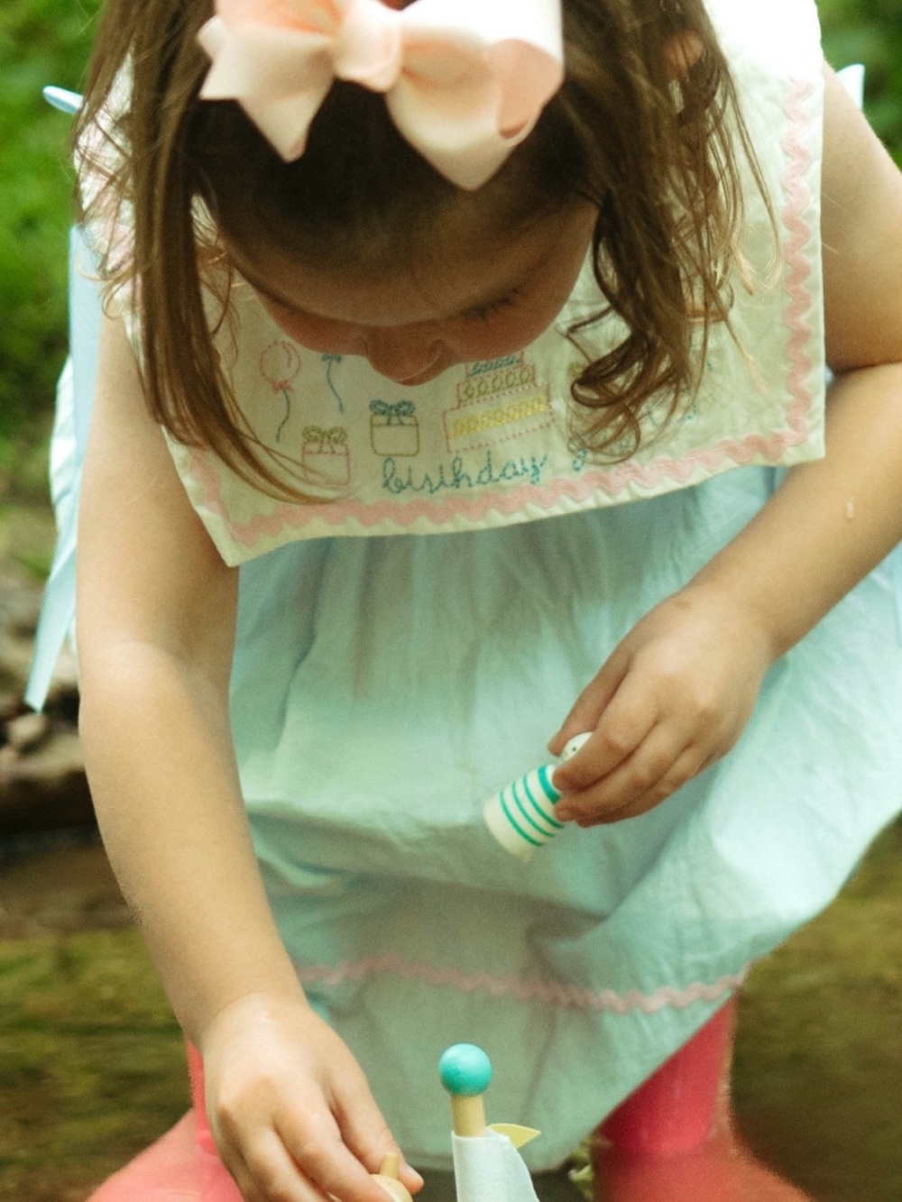 Birthday Girl Embroidered Dress - Size 3-4T
